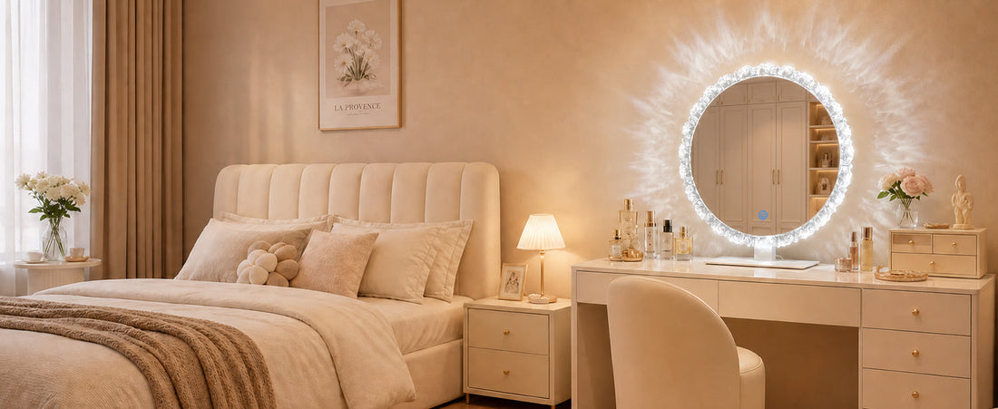How to Create a More Useful Makeup Station with a Lighted Vanity Mirror