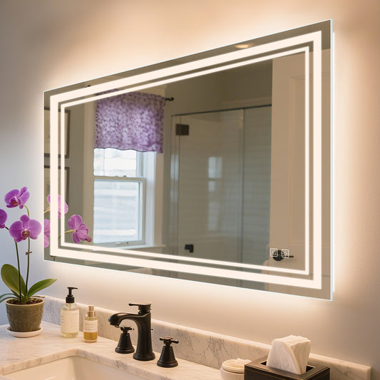 48"x32" LED Mirror for Bathroom