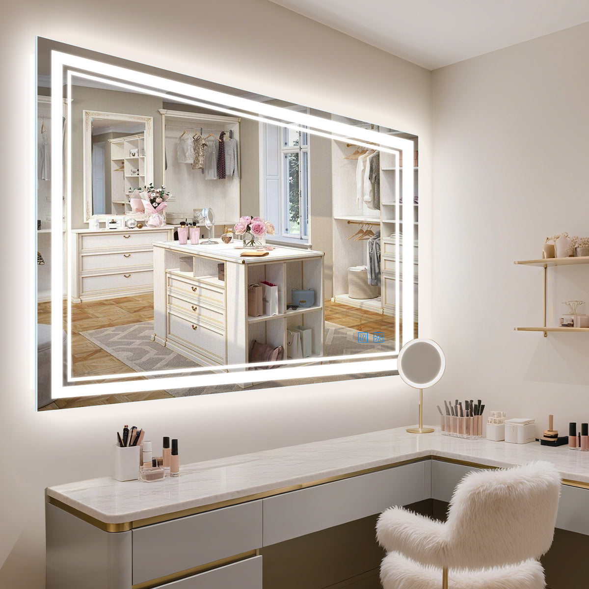 48"x36" LED Mirror for Bathroom