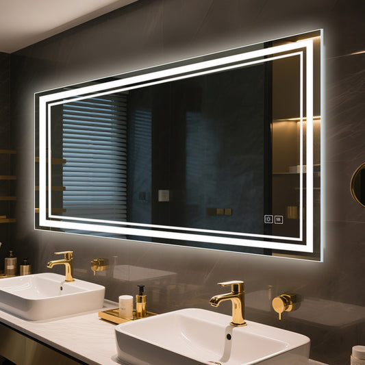 60"x28" LED Mirror for Bathroom