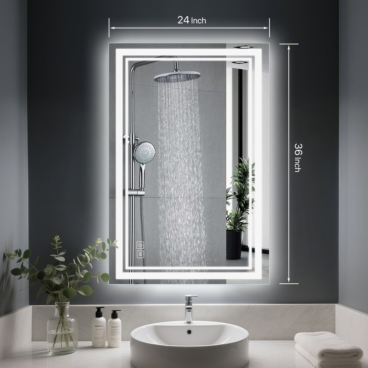 32"x 24" LED Mirror for Bathroom