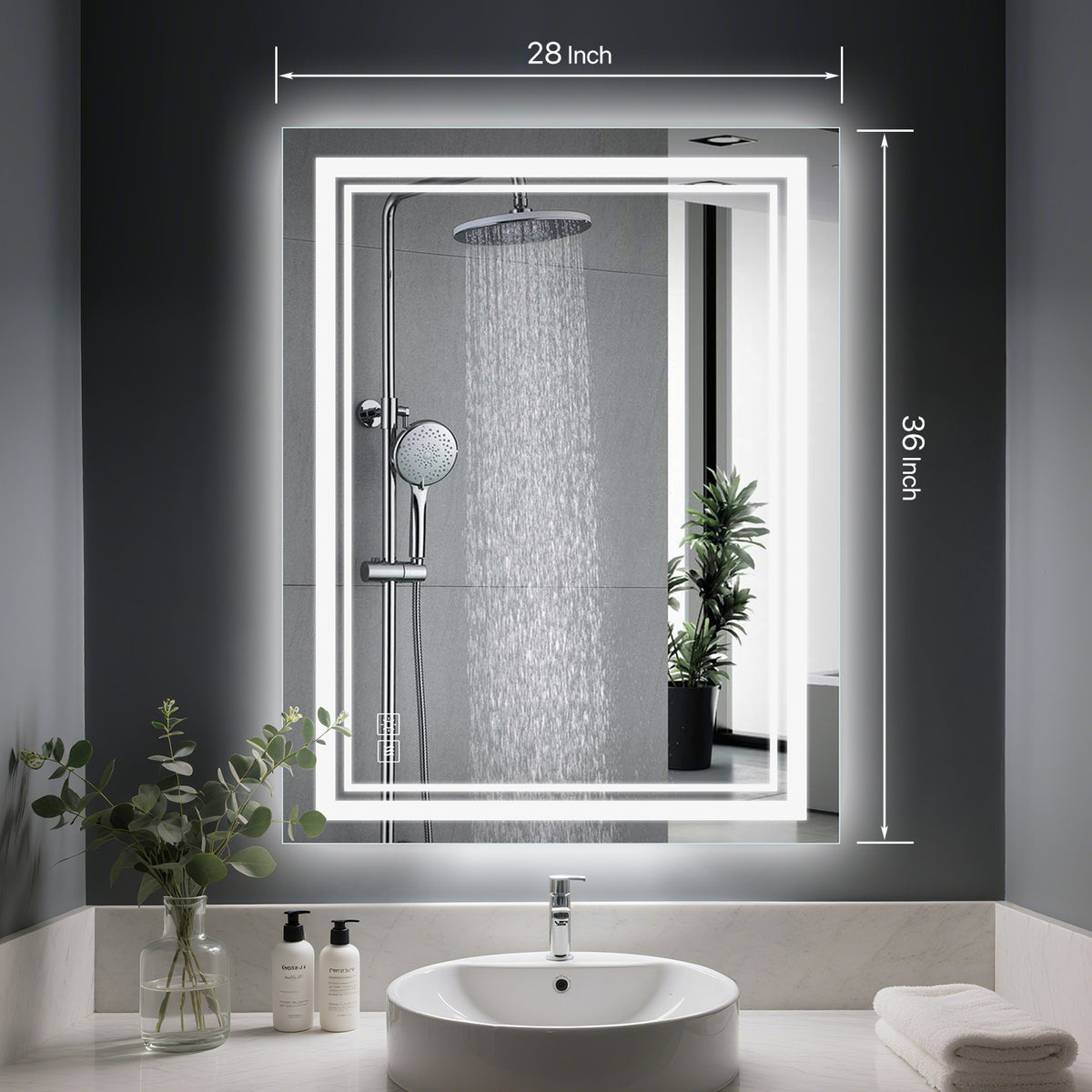 32"x 24" LED Mirror for Bathroom